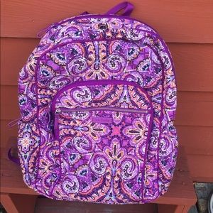 Vera Bradley large campus back pack purple orange